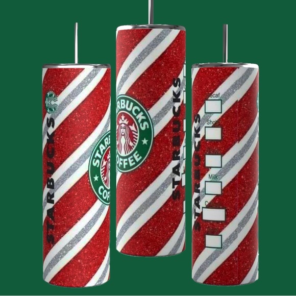 Starbucks Candy-cane Inspired Tumbler - Picture 1 of 5